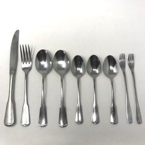9 pc Oneida Profile Plymouth Rock Stainless Flatware MCM
